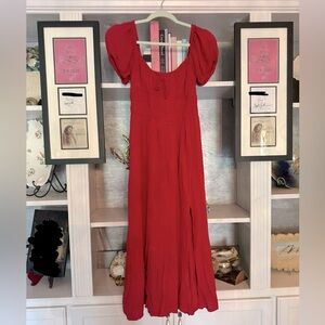 Red Ankle-Length Hollister Dress